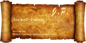 Jockel Panna névjegykártya